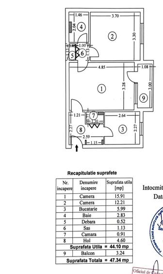 Apartament 2 camere, renovat 2026, 47 mp, bloc tip F, Drumul Taberei