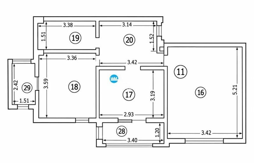 Apartament mobilat, 2 cam D 62 mp, vedere lac Hlincea, Iasi