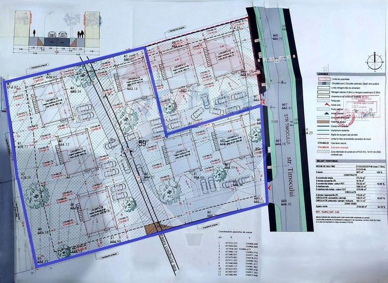 Proiect autorizat (AC) pentru constructia a 2 vile individuale P+M