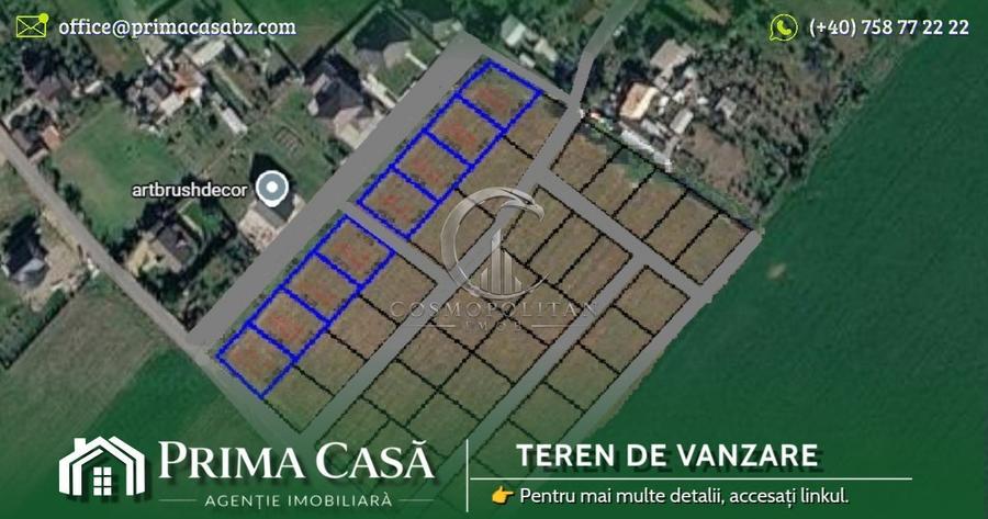 Loc de casa ~ comuna Vernesti/BZ ~ S=440mp ; d=20m ~ drum asfaltat / utilitati ~