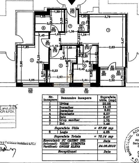 Apartament 3 camere, complet mobilat, decomandat, etaj intermediar - 1