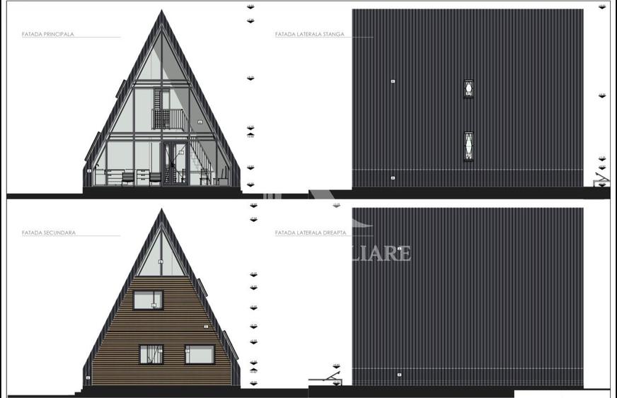 Structură A Frame modernă pentru case premium și Airbnb - 3 cam