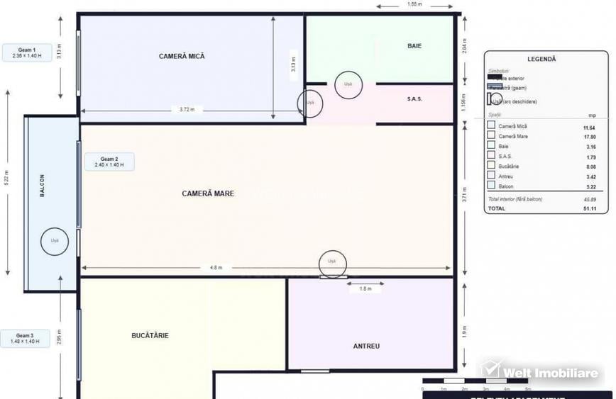 Apartament 2 camere de vanzare in Grigorescu, Cluj Napoca - 5
