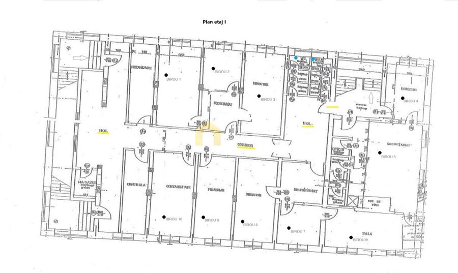 Spațiu birouri de închiriat | SU 340 mp | Zona Gării Parcul Feroviarilor I Rivus