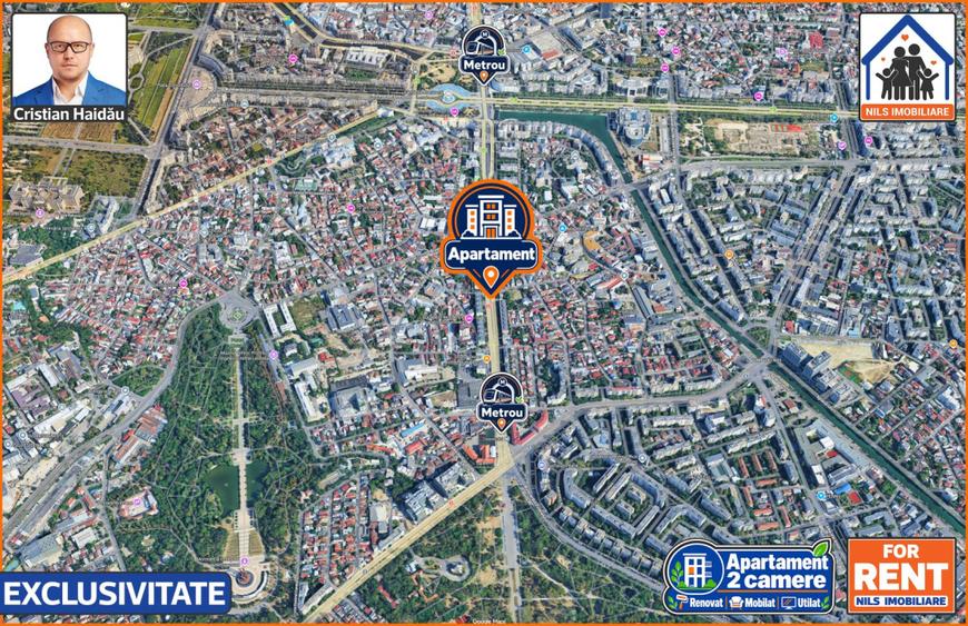 Apartament / Birou | 2 camere | Renovat | Mobilat | Utilat | Tineretul