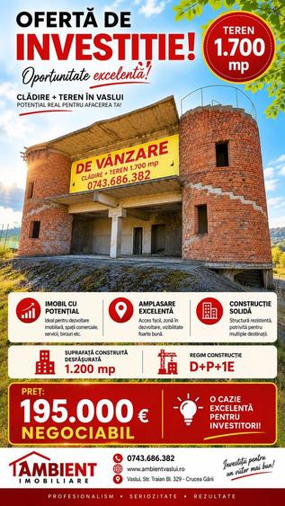 Clădire D+P+1E – ideală pentru hotel, clinică, birouri sau apartamente!