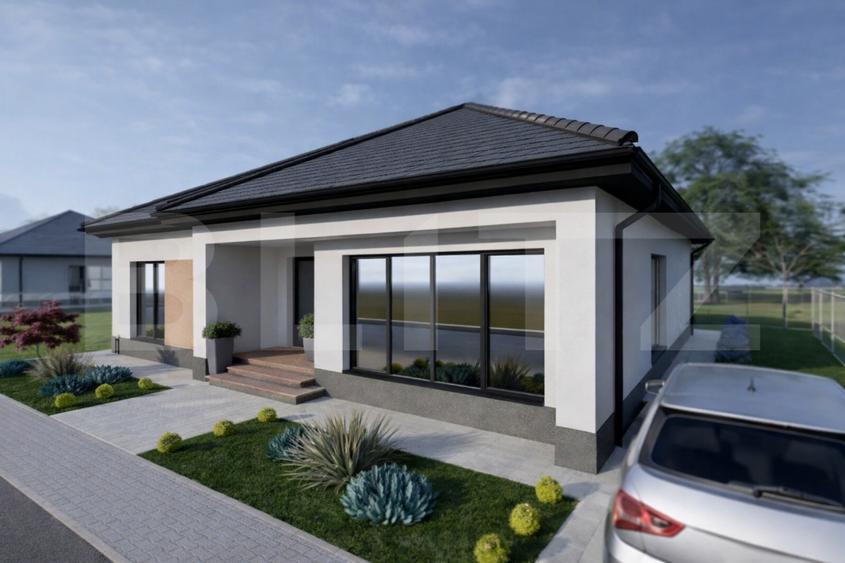 Casă modernă 4 camere, 112 mp utili, teren 374 mp, Micești