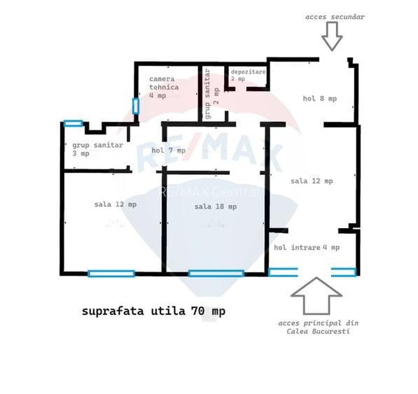 Spațiu comercial de 70mp de închiriat în zona Calea Bucuresti - 4
