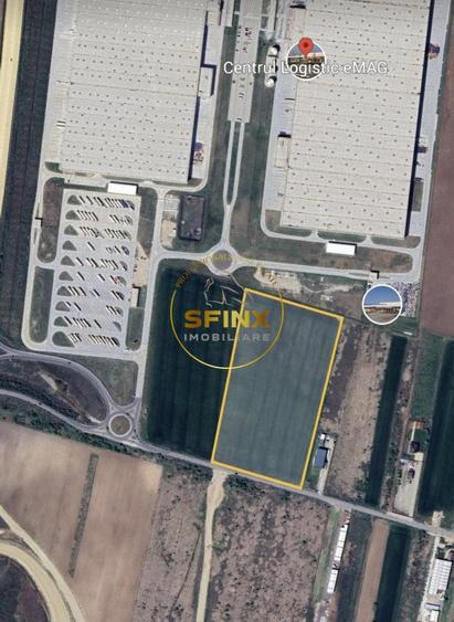 Teren 40000 mp autostrada A1 langa depozitele Emag si CTPark