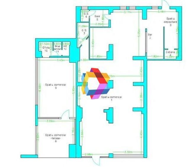 Spatiu comercial - 170 mp cu vad