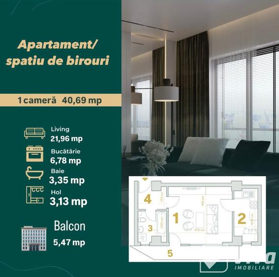 Nicolina, Belvedere – Apartament/spațiu birou, Bloc nou la bulevard