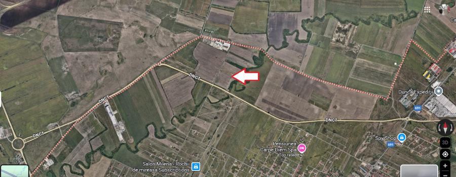 Teren de vânzare zona logistică Dumbrăvița Timiș