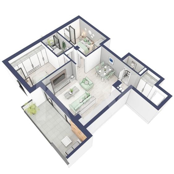Apartament 3 camere, etaj 2, intabulare vara 2026