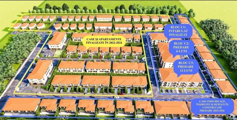 Apartament 2 camere, tip 2, disponibil pe etajul 1 si 2 - Galata - ESQ Village 3