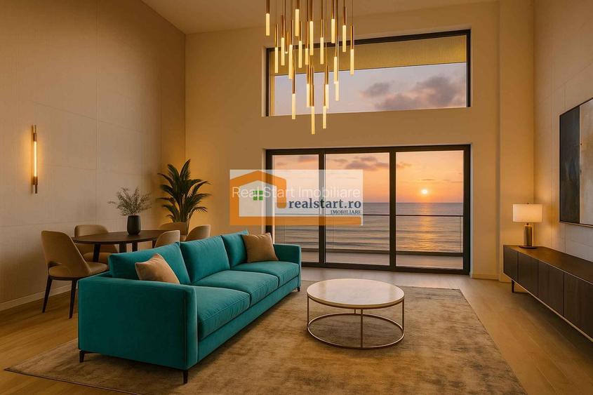 Vedere frontala la Mare, Prima linie, Penthouse tip Duplex, bloc Boutique - 4