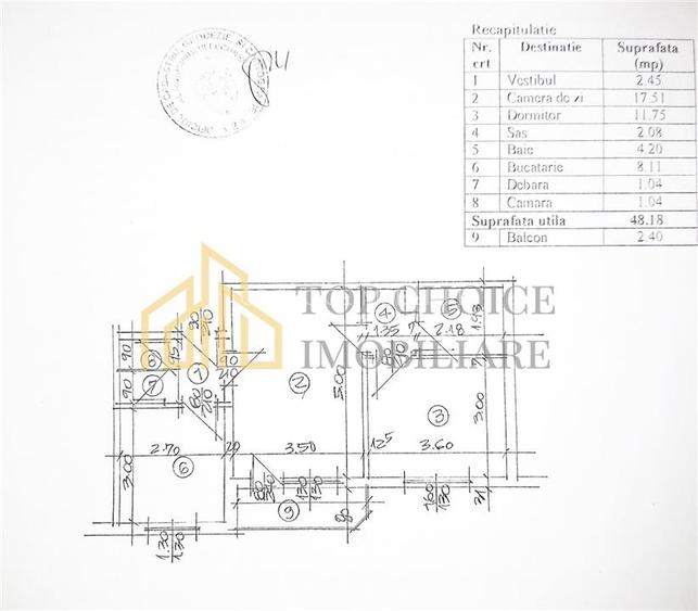 2 CAMERE MOSILOR - ETAJ 3 - 51 MP - BLOC 1983 - 1