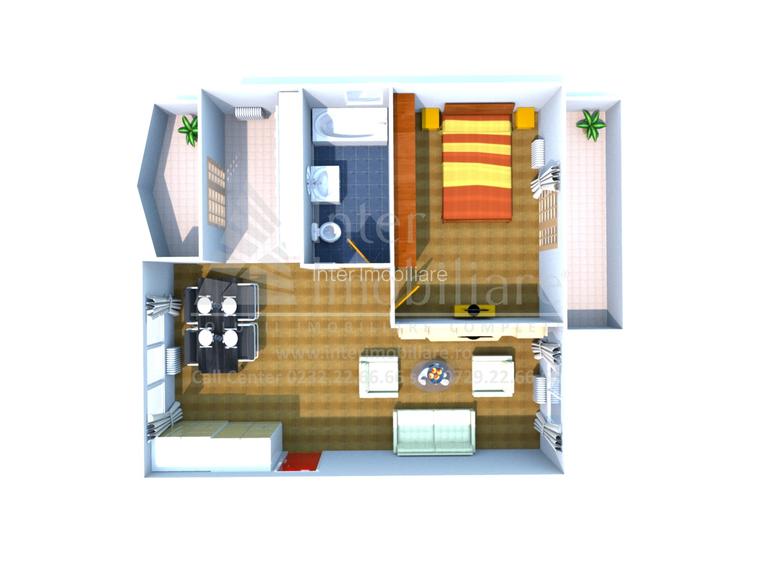 Apartament 2 camere cu 2 balcoane,finalizat, Visani, parcare,cod 153163 - 9