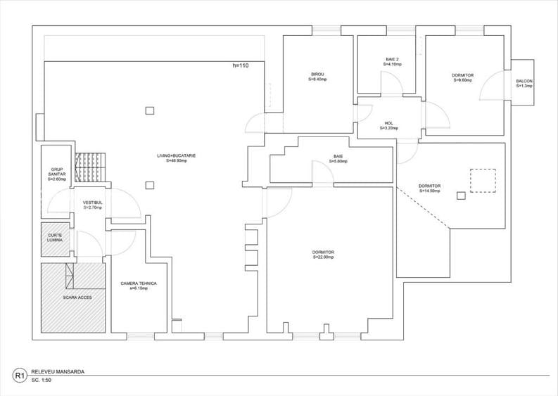 Apartament tip loft | 6 camere 125MP | Floreasca | Boxa |  - 10