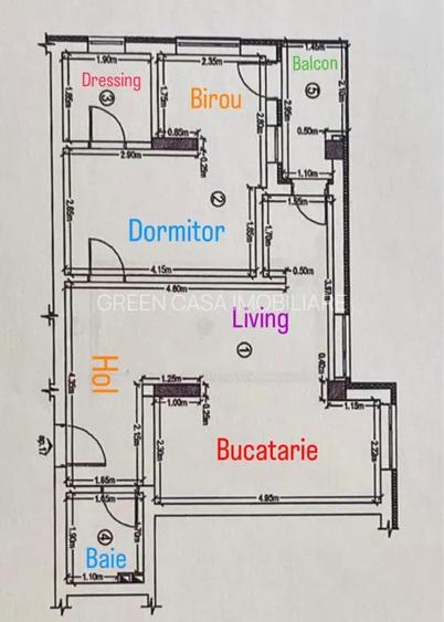 Apartament 2 camere 53mp, plus balcon 4mp zona : Eroilor Floresti - 4