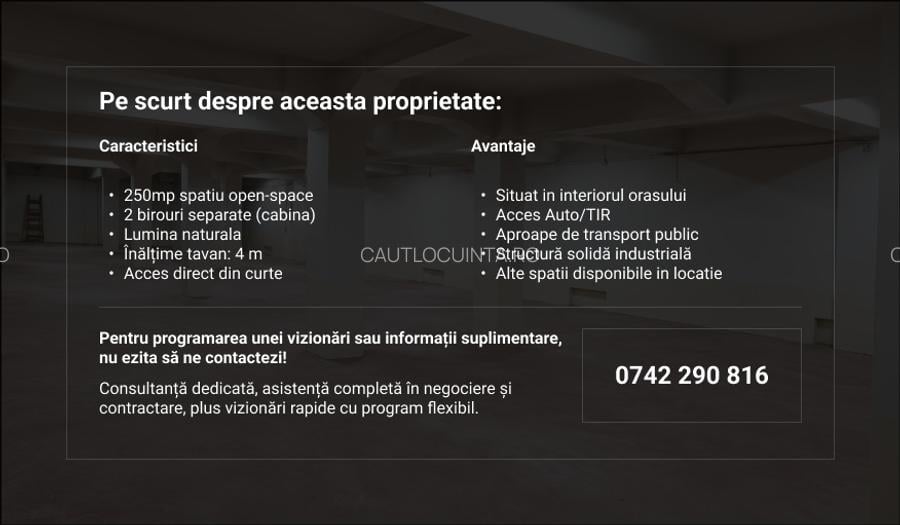 Spațiu Depozitare 250mp+2 Birouri Cabina | Acces TIR | Bucur Obor - 5
