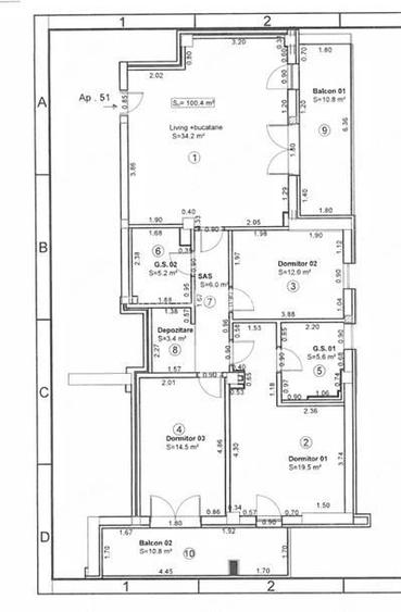 Penthouse cu 4 camere, mobilat si utilat, in zona Torontalului - 1