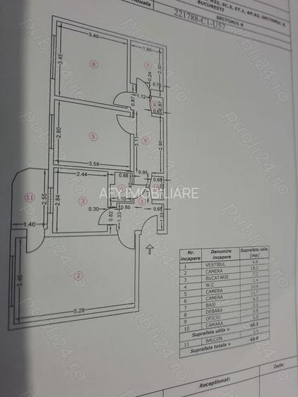 Apartament cu 3 camere zona PACII - 2