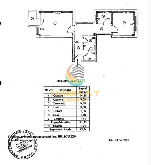 2 camere Brancoveanu Huedin centrala termica mobilat - 9