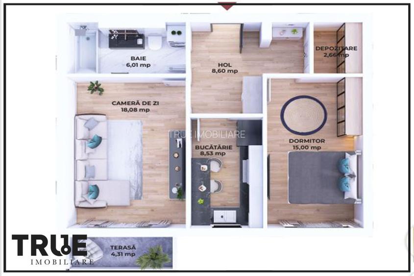 Ap. 2 camere, 58.8m? + balcon, Maurer Residence! - 5