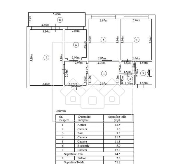Apartament 3 camere, complet renovat situat intr-o zona buna - 4