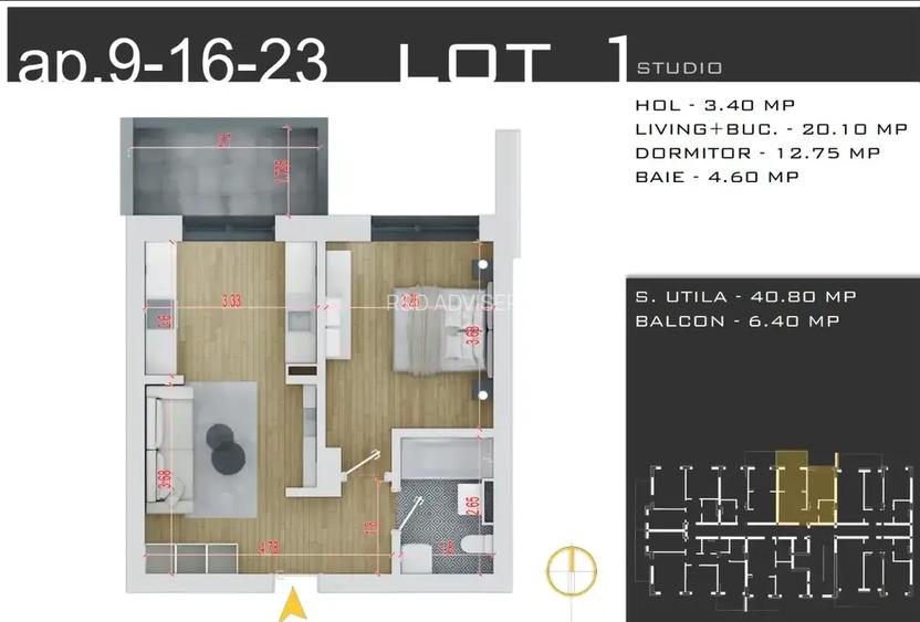 Apartament 2 Camere Metrou Nicolae Teclu, Theodor Pallady - 3