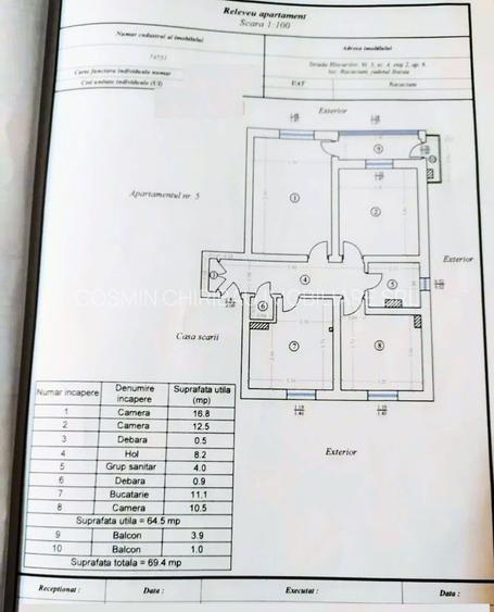 LOC. RACACIUNI,  APARTAMENT 3 CAMERE - 25
