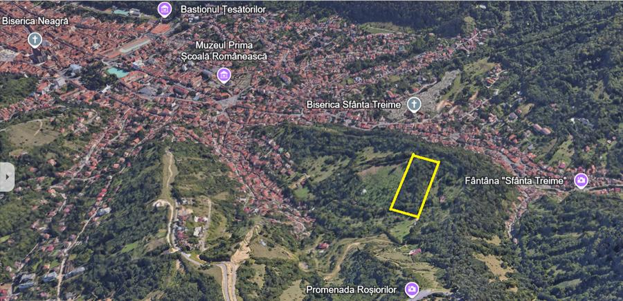 Teren Brasov – str. Podul lui Grid  zona de case