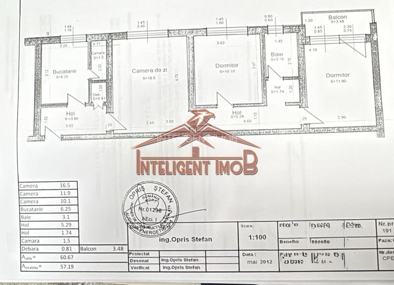 Apartament cu 3 camere in Sibiu pe Strada Rahovei - 1