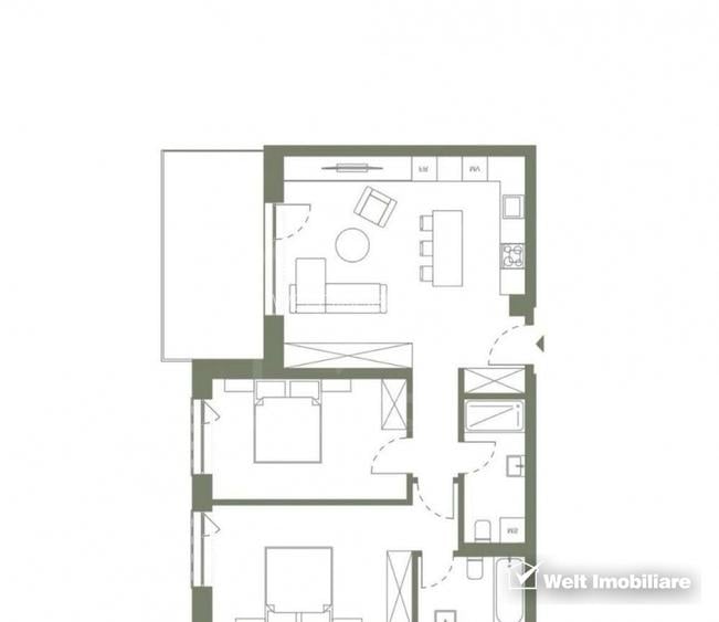 Apartament 3 camere, 83mp, parcare subterana, standard  nZEB - 4