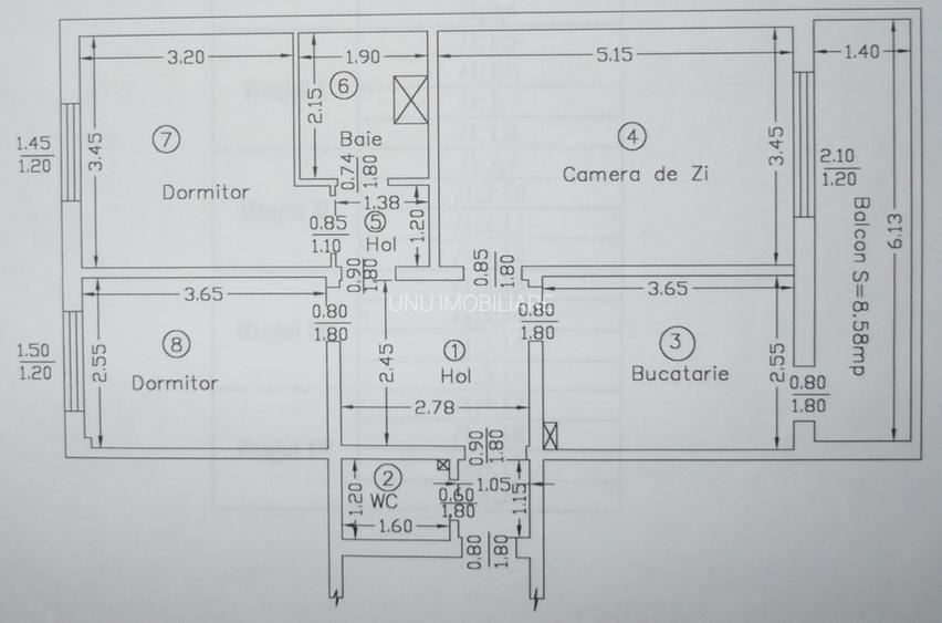 Dacia - Comat - 3 camere decomandat renovat complet - mobilat + utilat - modern - 13