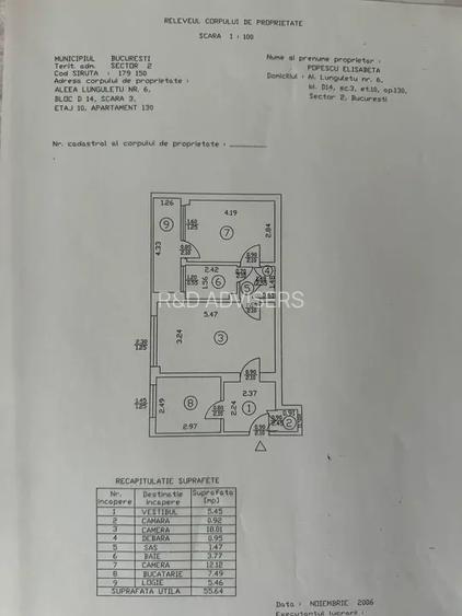Apartament 2 camere | Iancului | Metrou |  56 mp | Etaj 10/10 - 9