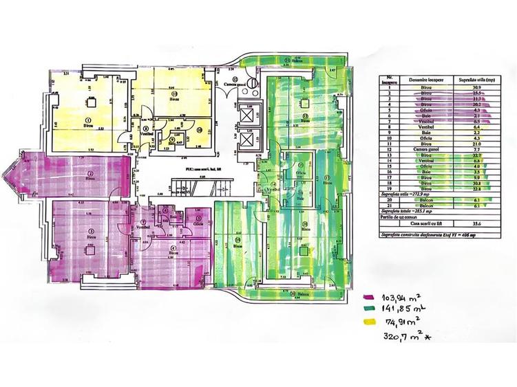 Etaje Renovate in Centrul Civic pentru Birouri de Inchiriat - 3