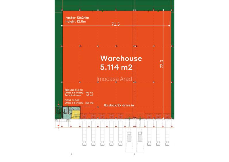 Hală industrială de închiriat Arad ZI West A1, acces TIR, Su 5114 mp - 4