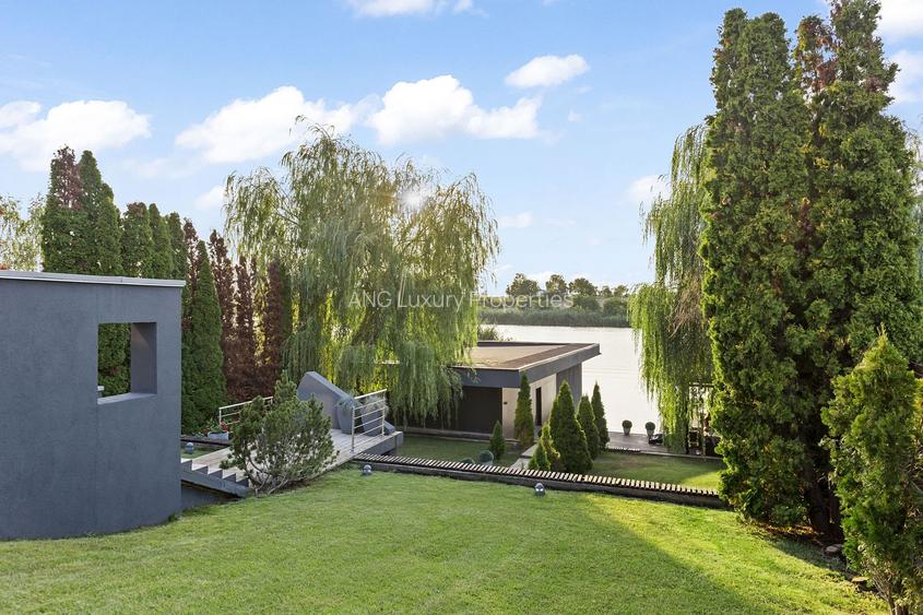 Vila Exclusivistă cu Deschidere la Lac, Piscină și Garaj pentru Barcă în Snagov - 5