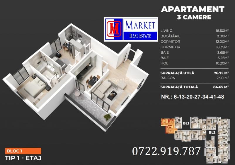 Apartament 3 camere / 2 bai - Metrou Berceni (100 metri) - 7
