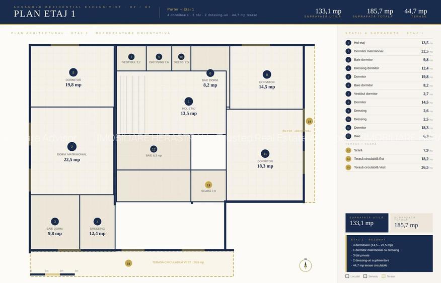 Vilă contemporană premium cu piscină, 500mp construiți, garaj 2 masini - 2