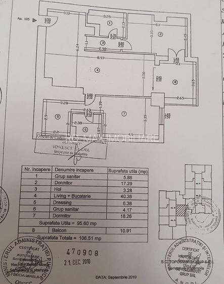 Apartament Delux 4 camere 106,51 mp Upground Residence-mobilat/utilat - 19