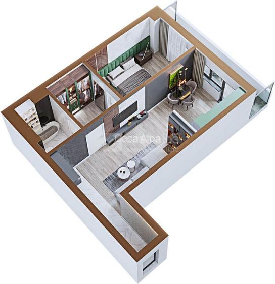 Copou - Mihail Sadoveanu, bloc nou, 2 camere spatios, modern, cu balcon - 9