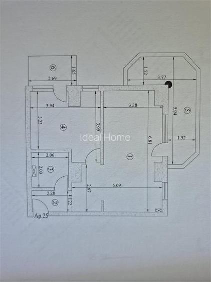 Apartament cu 2 camere - intabulat - mobilat si utilat - 12