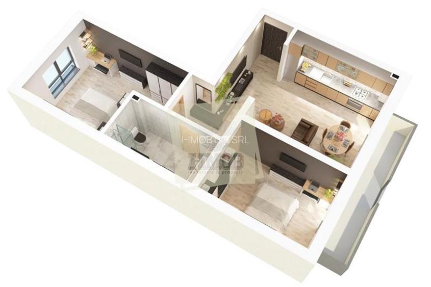 Dezvoltator vand 3 camere cu balcon la Mega Image 0% comision - 13