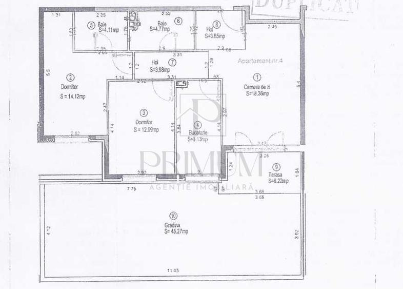 LIPOVEI -3CAM -2 BAI -CENTRALA PROPRIE/AC -GRADINA -BLOC NOU -LOC DE PARCARE - 6