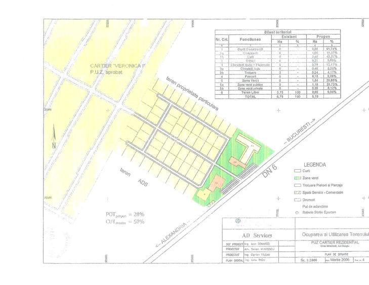 5,7 Ha. vav de Dovinot - Mihailesti, teren intravilan cu deschidere la DN6 - 10