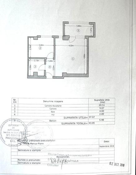 Apartament 2 camere 37MP | Chiajna | Mobilat si utilat | Bloc nou | - 9