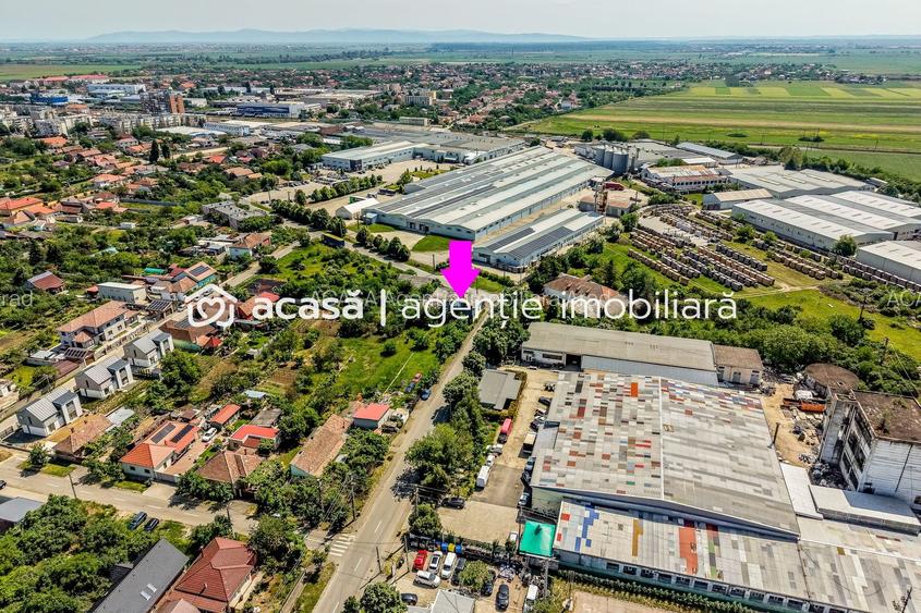 Teren de 1261 mp pe colt, in Aradul Nou, cu front de 60 m + 23 m - 3