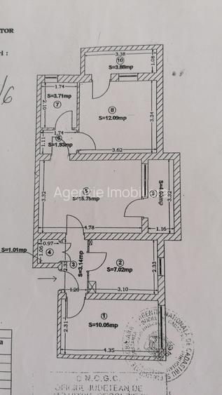 Etaj  1apartament 3Camere Tomis 1-Spitalul judetean - 3